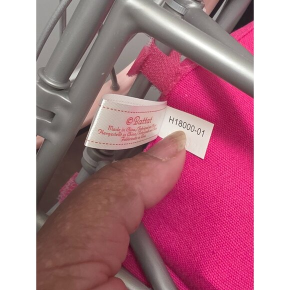 OG DOLL Pink Doll Wheelchair With Black Handles & Footrests - Picture 10 of 10